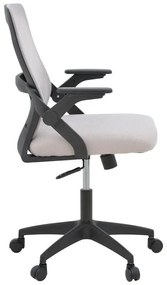 Καρέκλα Γραφείου Reji με Μesh Ύφασμα Γκρι - Μπεζ &amp; Μαύρο σκελετό 58x60x89-99εκ. 58x60x99 εκ.