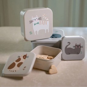 Φαγητοδοχεία (Σετ 4τμχ) Kikka Boo Kitty Cat Grey