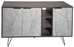 Artekko Artekko Clara Μπουφές MDF/Μεταλλικό Γκρι/Καφέ (145x40x82)cm M.K.20985.7 783-0124