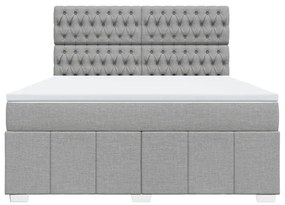 ΚΡΕΒΑΤΙ BOXSPRING ΜΕ ΣΤΡΩΜΑ ΑΝΟΙΧΤΟ ΓΚΡΙ 180X200 ΕΚ. ΥΦΑΣΜΑΤΙΝΟ 3291754