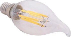 ΛΑΜΠΤΗΡΑΣ HM4047.01 ΣΤΥΛ ΦΛΟΓΑ LED FILAMENT 6W E14 3000K ΔΙΑΦΑΝΟ DIMMABLE