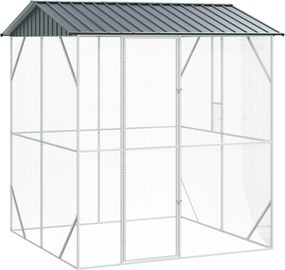 vidaXL Κλουβί Πουλιών Ανθρακί 215 x 208 x 247 εκ