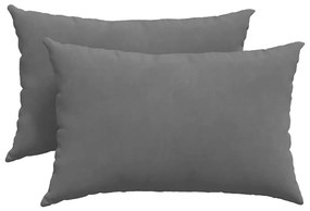 vidaXL Μαξιλάρι Καναπέ 2 pcs Σκούρο Γκρι 60 x 40 cm ύφασμα