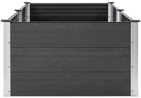 vidaXL Ζαρντινιέρα Υπερυψωμένη Γκρι 250 x 100 x 54 εκ. από WPC