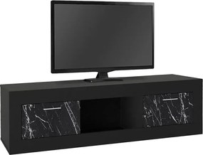 Έπιπλο τηλεόρασης Davin μαύρο εφέ μαρμάρου 180x40x47εκ