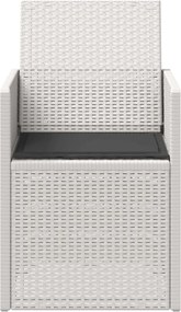 vidaXL Καρέκλες Εστιατορίου Κήπου 2 pcs Άσπρο και Ανθρακί PP