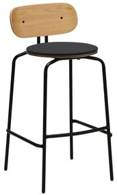 Σκαμπό Μπαρ Curious 5918-3C719-04 49.5x52x98.7cm Black Shadow