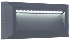 Φωτιστικό Τοίχου Helena 5191602118 IP54 Led 4000K 10,1x3,2x23cm Dark Grey Lutec