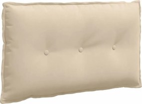 vidaXL Μαξιλάρι Πλάτης Κρεμ 80 x 50 cm Ύφασμα Μικροΐνας