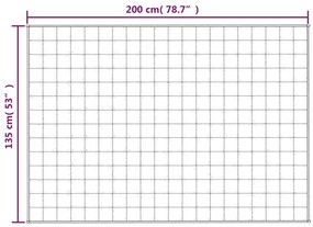 vidaXL Κουβέρτα Βαρύτητας Γκρι 135 x 200 εκ. 6 κ. Υφασμάτινη