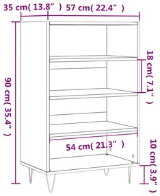 ΡΑΦΙΕΡΑ ΚΑΠΝΙΣΤΗ ΔΡΥΣ 57 X 35 X 90 ΑΠΟ ΕΠΕΞΕΡΓΑΣΜΕΝΟ ΞΥΛΟ 827233