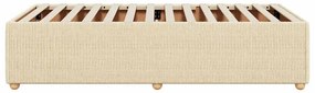 vidaXL Πλαίσιο κρεβατιού χωρίς στρώμα Κρέμα 80x200 cm Ύφασμα