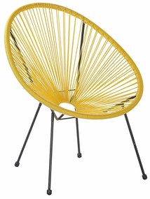 Καρέκλα εξωτερικού χώρου Berwyn 1953, 87x70x90cm, 5 kg, Κίτρινο, Πλαστικό ψάθινο | Epipla1.gr