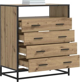 vidaXL Ντουλάπι με Συρτάρια 4-Συρτάρι Artisan δρυς 70 x 41 x 83,5 εκ.