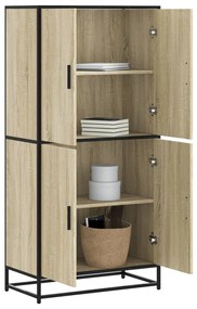 vidaXL Highboard Sonoma Oak 68x35x139 cm Κατασκευασμένο ξύλο