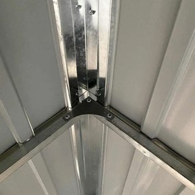 vidaXL Αποθήκη Κήπου Εκτεταμένη Οροφή Ανθρακί 277x107x181 εκ. Ατσάλι