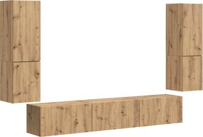 vidaXL Σετ επίπλου τηλεόρασης 4 τμχ. Artisan Oak Επεξεργασμένο Ξύλο