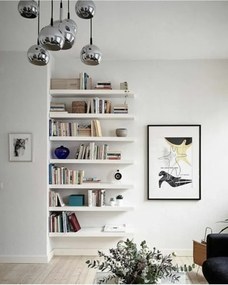Stewehome Σετ 6 τεμαχίων επιτοίχιων ραφιών Λευκό 60x15x15 cm