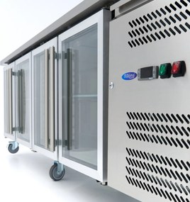 Counter Fridge - 223cm - 4 Glass Doors