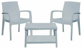 METAX-24 Balcony Set Γυαλιστερό Γκρι*  0. x 0. x 0. metax-01-00-1129