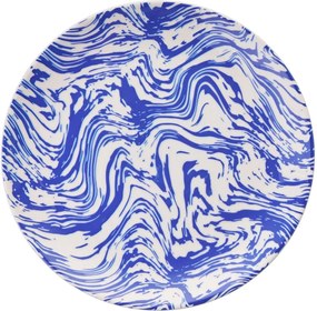 Service Plate Set (6 Pieces) Blue Wave Blue
White