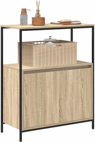 vidaXL Ντουλάπι μπάνιου με ράφια Sonoma δρυς 76,5x35x95 εκ.
