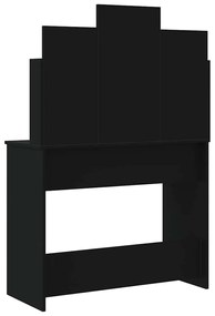 vidaXL Μπουντουάρ με LED Φώτα Μαύρο 96x40x142 εκ.
