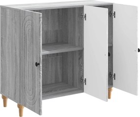 vidaXL Πλαϊνό γραφείο Γκρι Sonoma 89 x 34,5 x 80 εκ Επεξεργασμένο Ξύλο
