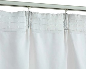 vidaXL Κουρτίνες Συσκότισης με Γάντζους 2 τεμ. Υπόλευκο 140 x 245 εκ.