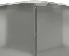 vidaXL Γλάστρα Ασημί 60 x 60 x 50 εκ Επικαλυμμένος Χάλυβας