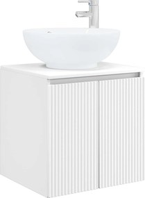 vidaXL Επιτοίχια Λεκάνη Έπιπλο Λευκό 49,5 x 44,5 x 65 εκ