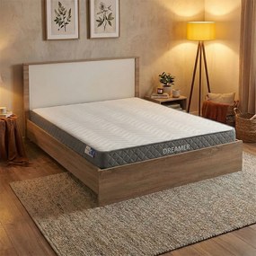 Κρεβάτι με στρώμα Athos-Dreamer  sonoma-λευκό 160x200εκ