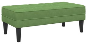 vidaXL Παγκάκι Φωτεινό Πράσινο 113x57x39 εκ. Βελούδο