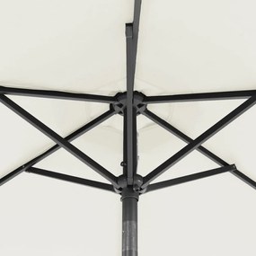 Ομπρέλα Κήπου με Ατσάλινο Ιστό Λευκή 225x225x212 εκ. - Λευκό