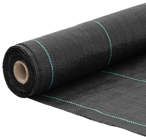 vidaXL Μεμβράνη Εδαφοκάλυψης Μαύρη 1,5x50 μ. από Πολυπροπυλένιο