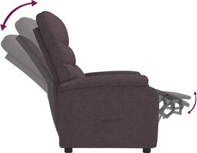 vidaXL Πολυθρόνα Ανακλινόμενη Σκούρο Καφέ Υφασμάτινη