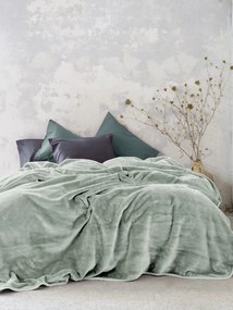 Κουβέρτα Βελουτέ Γίγας 240x260 Coperta - Sage Green 5206482108899