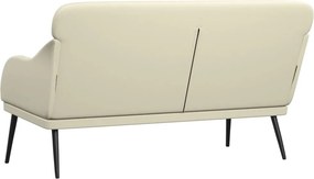 vidaXL Πάγκος Κρεμ 110x76x80 εκ. από Συνθετικό Δέρμα