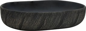 vidaXL Νιπτήρας Οβάλ Μαύρος 59x40x14 εκ. Κεραμικός