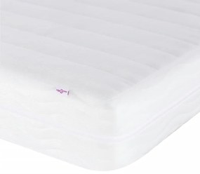vidaXL Κρεβάτι με Στρώμα Dover Λευκό 140x200εκ.από Συνθετικό Δέρμα