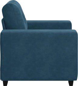 vidaXL Πολυθρόνα-Καναπέ Μπλε Βελούδινη 100x78x80 εκ.