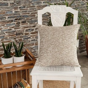 Μαξιλαροθήκη Διακοσμητική Potenza 02 Beige Teoran 43X43 Cotton-Polyester