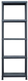 vidaXL Ραφιέρα Μαύρη 125 κ. 60 x 30 x 180 εκ. Πλαστική