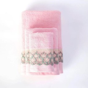 Borea Πετσέτες Σετ 2ΤΜΧ Beautiful 50 x 90 / 30 x 50 cm Ροζέ