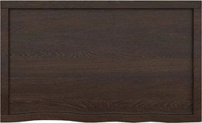 vidaXL Πάγκος Μπάνιου Σκούρο Καφέ 100x60x(2-6) εκ. Επεξεργ. Μασίφ Ξύλο