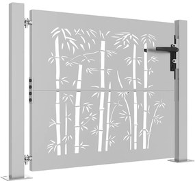 vidaXL Πόρτα Κήπου από Μπαμπού με Σχέδιο Ατσάλι Corten 100x100 εκ.