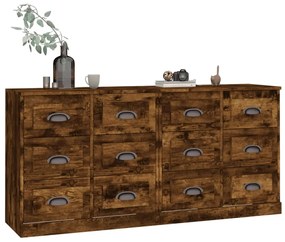 vidaXL Ντουλάπια 2 τεμ. Καπνιστή δρυς Επεξεργασμένο Ξύλο