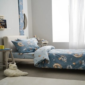 Σεντόνια Παιδικά Travel (Σετ 3τμχ) Blue Vesta Home Μονό 170x260cm 100% Βαμβάκι