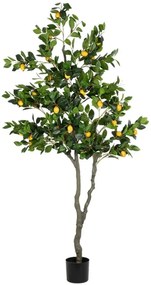 Τεχνητό Δέντρο Lemon 21106 200cm Yellow-Green GloboStar Πολυαιθυλένιο