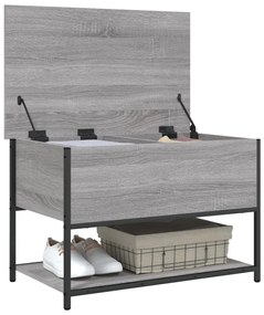 vidaXL Παγκάκι Αποθήκευσης Γκρι Sonoma 70x42,5x47εκ Επεξεργασμένο Ξύλο
